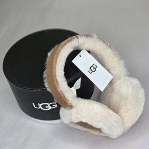 NWT UGG Women's Shearling Suede Sheepskin Earmuffs Chestnut